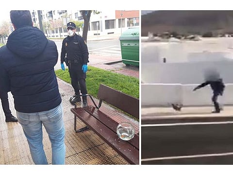 People 'walk' their fish, hens in Spain