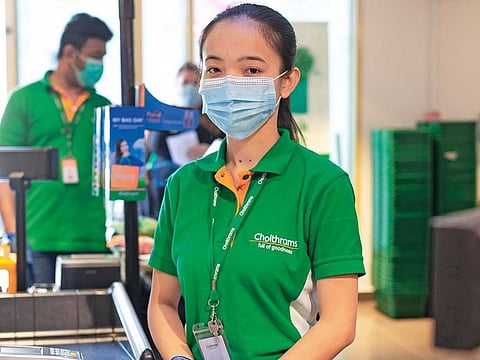 As a cashier at Choithrams Pallavi Thapa gets the opportunity to interact with and meet the needs of the brand's valued customers every day