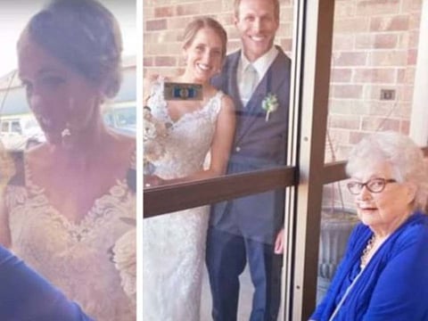 US bride meets isolating grandmother of wedding day