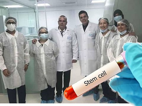 Members of the research team at the Abu Dhabi Stem Cell Center, United Arab Emirates.