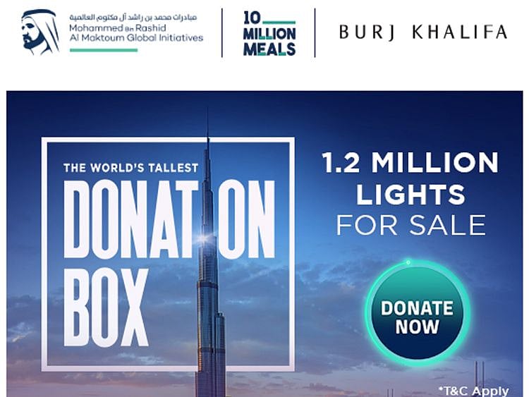 World's Tallest Donation Box