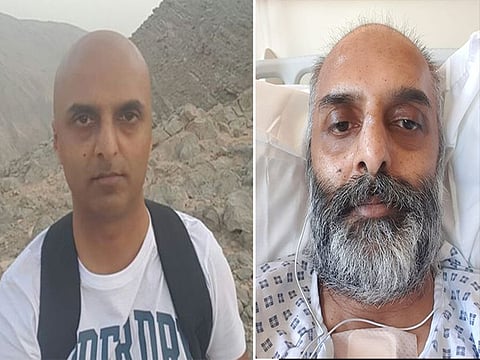 Sohail Anjum, earlier in the UAE, and after waking up from a coma in the UK