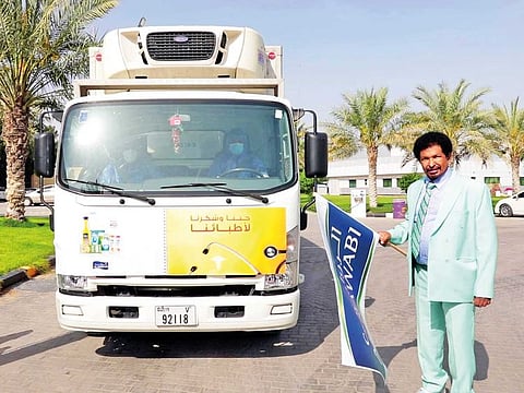 Dr Ahmed El Tigani, CEO, Al Rawabi Dairy Company, officially launches the Salute to our Doctors initiative, where the company delivers its range of healthy products daily to the Ministry of Health office