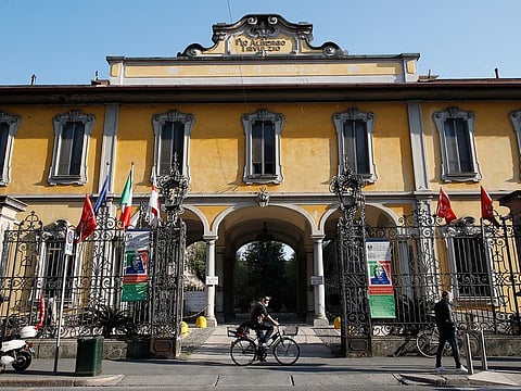 A view of the Pio Albergo Trivulzio nursing home, in Milan, Italy. 