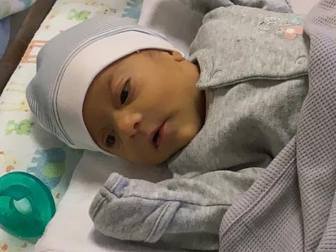 Baby Jad, who has recovered from coronavirus.