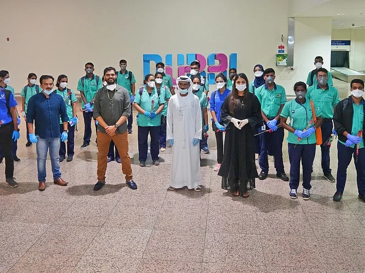 88 ICU nurses from India arrive at Dubai Airport Terminal Two on Saturday