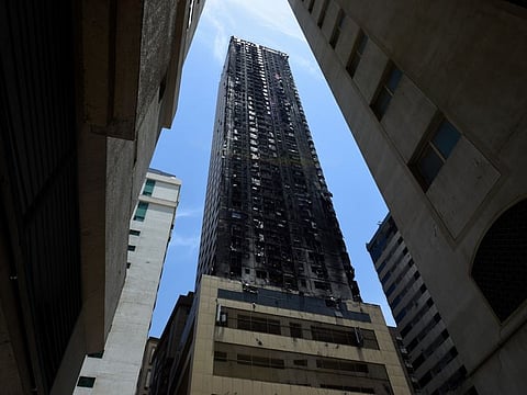 Abbco Tower after the fire at Al Nahda Sharjah on 7 MAY 2020 