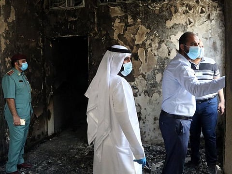 Sharjah Municipality inspect Abbco Tower in Al Nahda, the scene of May 5's blaze