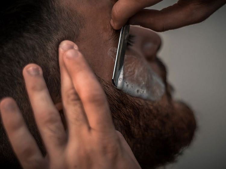 Shaving beard