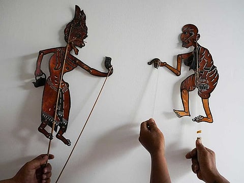 Cambodian puppet artists display some of their shadow puppets at the Sovana Phum Theatre which is bringing the curtain down due to tourism decline during the coronavirus disease (COVID-19) outbreak in Phnom Penh, Cambodia May 11, 2020. 