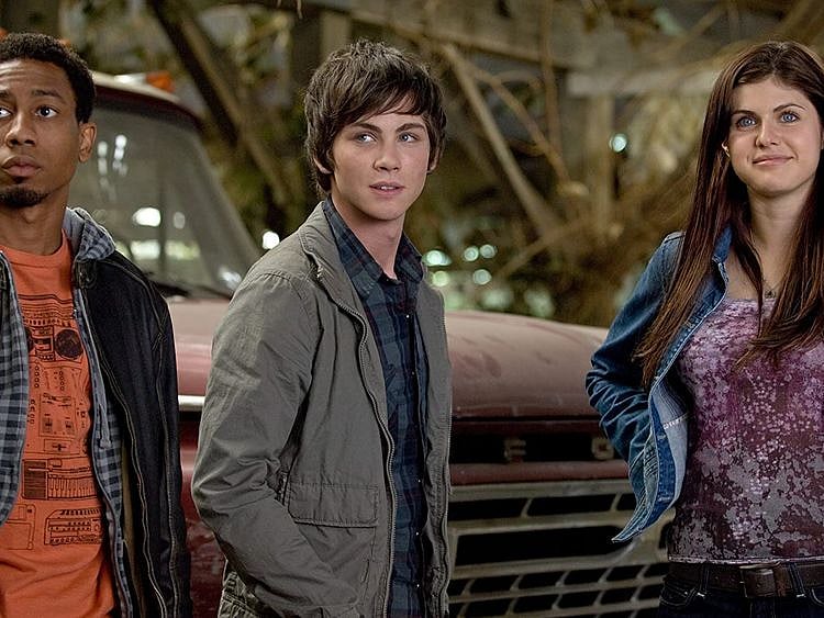 Logan Lerman, Brandon T. Jackson, and Alexandra Daddario in Percy Jackson & the Olympians The Lightning Thief (2010)-1589539520335