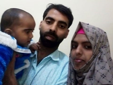 Shafeer and Sukeena with their one-year-old son Mohammad