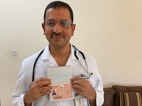 Dr Abdul Rahman Cheenammadath with his new 10 year visa 