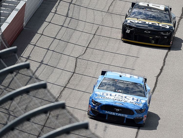 Kevin Harvick leads the way in the Darlington 400.