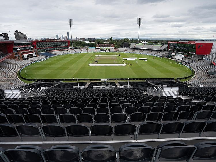 A view of the stadium at Old Trafford cricket ground 