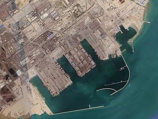 Shahid Rajaee port in Iran. The cyber-attack by the Israeli regime, snarled traffic around the port for days.