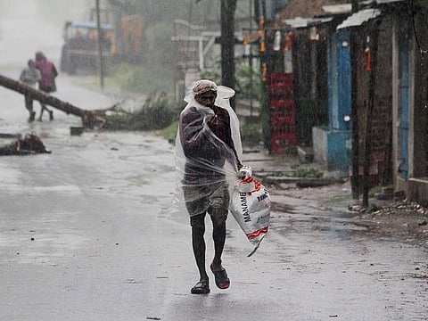 File picture of a district in Odisha when Cyclone Amphan hit the state recently.