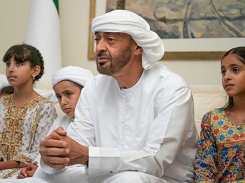 His Highnewss Sheikh Mohamed Bin Zayed Al Nahyan, Crown Prince of Abu Dhabi and Deputy Supreme Commander of the UAE Armed Forces during his Ramadan majlis. 