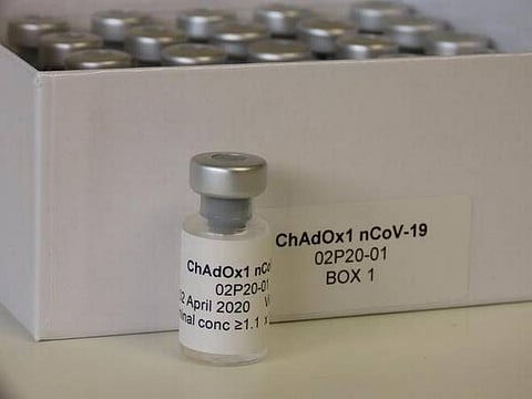 VIAL 1 OF BOX 1. This is the vaccine candidate to be used in Phase-1 clinical trial at the Clinical Biomanufacturing Facility (CBF) in Oxford, Britain, April 2, 2020. Picture taken April 2, 2020. Sean Elias/Handout 