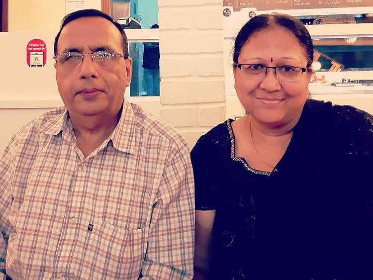 Kusum with her husband Sushil Khemani