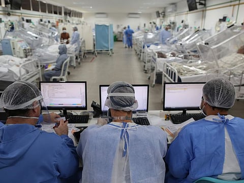 View of the Intensive Care Unit treating COVID-19 coronavirus patients in the Gilberto Novaes Hospital in Manaus, Brazil, on May 20, 2020.  Brazil has seen a record number of coronavirus deaths as the pandemic that has swept across the world begins to hit Latin America with its full force. / AFP / MICHAEL DANTAS