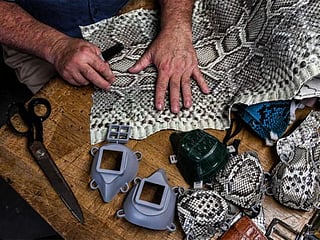 Florida man makes masks out of python, iguana skin