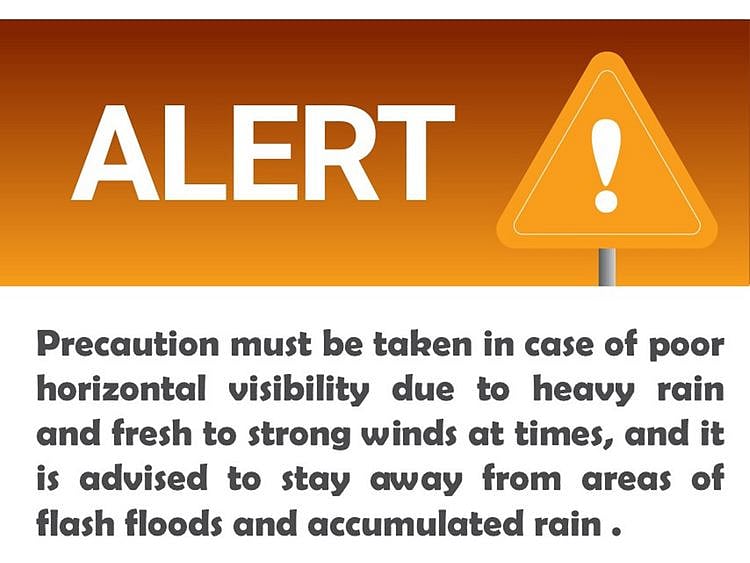 Amber weather warning issued by NCM