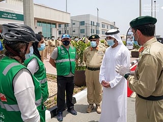 On the first day of Eid Al Fitr, Sheikh Hamdan visits Dubai's frontline heroes