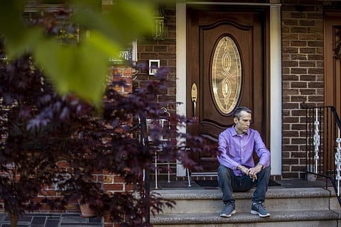 Rob Russo at his home in Queens, May 13, 2020. Russo was anxious about the possibility of contracting the coronavirus at a hospital while there for a necessary procedure to unclog a stent. 