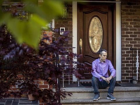 Rob Russo at his home in Queens, May 13, 2020. Russo was anxious about the possibility of contracting the coronavirus at a hospital while there for a necessary procedure to unclog a stent. 