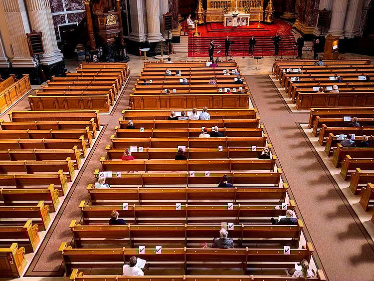 Germany church choir social distancing