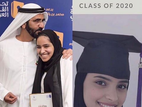 Sheikh Mohammed Bin Rashid with Fatima Al Nuaimi.