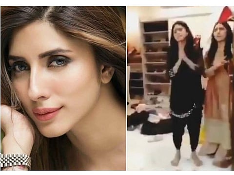 Uzma Khan and Huma Khan on the right