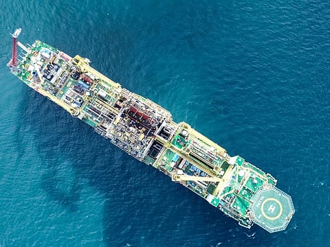 Turkey's drilling vessel Fatih sails through Bosphorus as she leaves for the Black Sea in Istanbul, Turkey May 29, 2020. Picture taken with a drone.