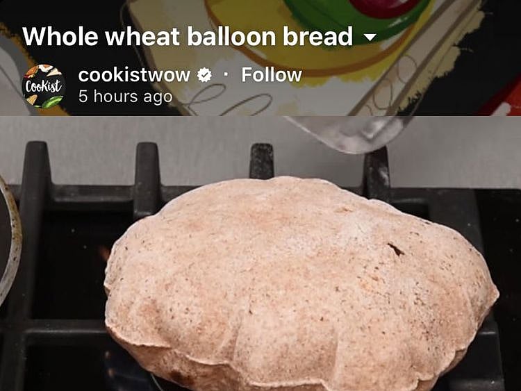 After followers pointed out the error, the food channel finally changed the caption to “Roti recipe..”