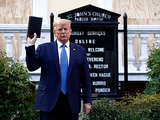 Tear gas fired at protesters so Trump could pose at church
