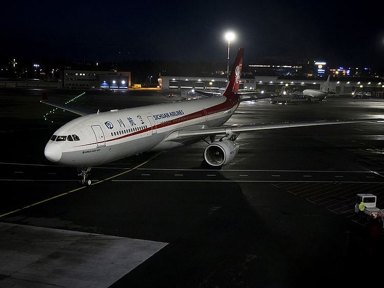 A Sichuan Airlines' plane