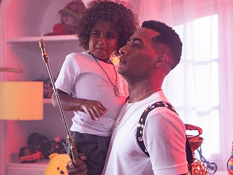 Mohammed Ramadan and his son