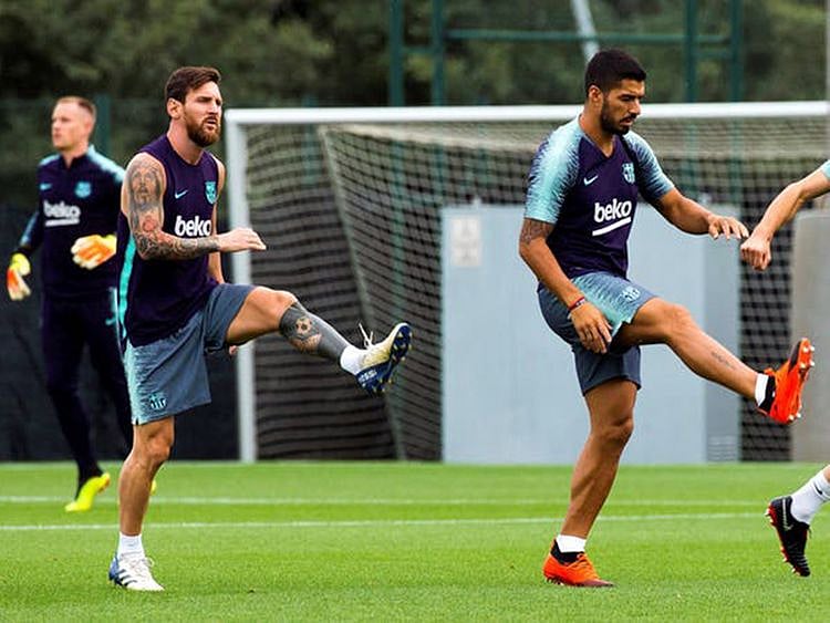 Barcelona's Lionel Messi and Luis Suarez are preparing for La Liga title run-in.