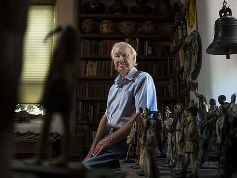 Forrest Fenn, an art collector, at his home in Santa Fe, New Mexico on June 17, 2016. Fenn who created the treasure hunt, announced this weekend that someone had found the bronze chest that he had buried in the mountains, filled with gold nuggets, coins, sapphires, diamonds and pre-Columbian artifacts that together he estimated were worth $2 million. 