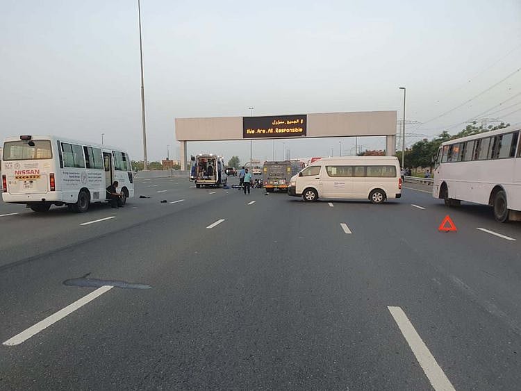 NAT Accident on al Khail road-1591789376082