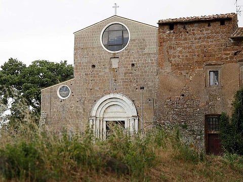  General view shows Santa Maria di Falerii, former Cistercian abbey in Falerii Novi, after researchers announced they were able to map the entire ancient Roman city using ground-penetrating radar (GPR) technology, near Rome, Italy, June 9, 2020.
