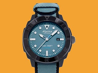 This watch’s case is made from recycled ocean plastic