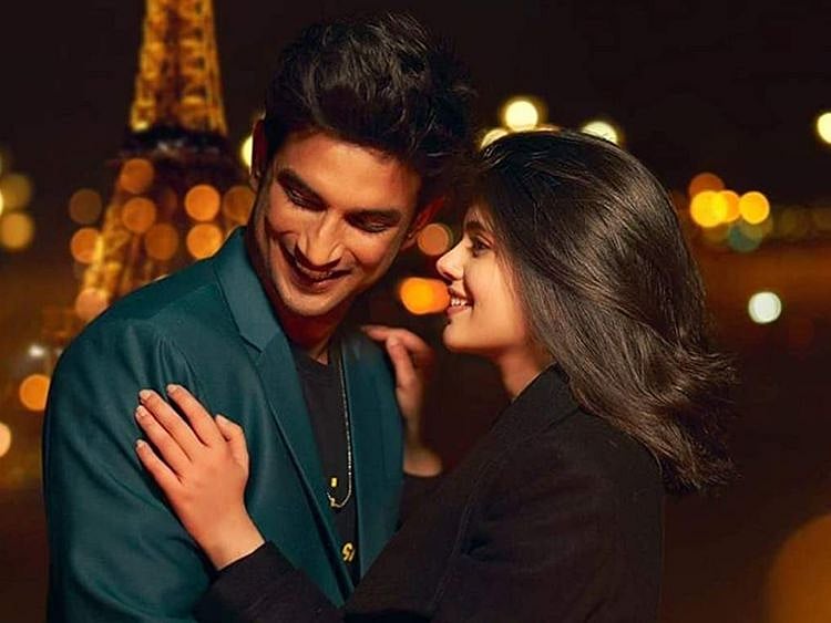 Sushant Singh Rajput and Sanjana Sanghi in Dil Bechara (2020)-1592210164994