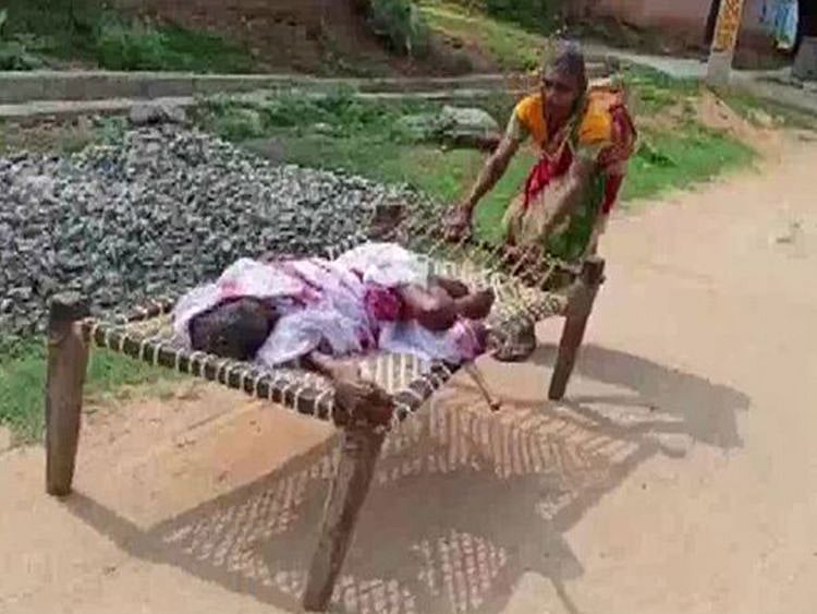 Woman drags mother to the bank