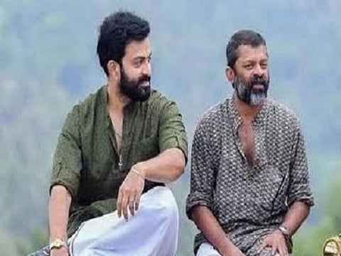 Prithviraj with director Sachi, right. 