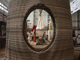 In pictures: Czech sculptor creates 3D-printed floating house