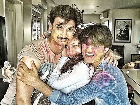 Sushant Singh Rajput with Ankita Lokhande and Sandip SSingh