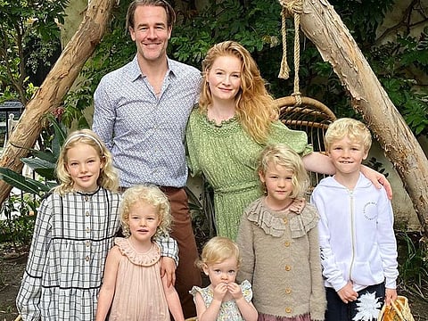 James Van Der Beek with his family