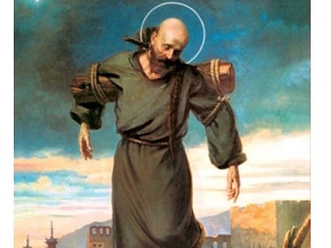 A depiction of the death of Saint Jean-Gabriel Perboyre by suffocation in Wuhan, China.